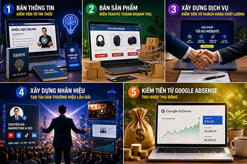 5 cách kiếm tiền từ SEO mà 90% người mới chưa biết
